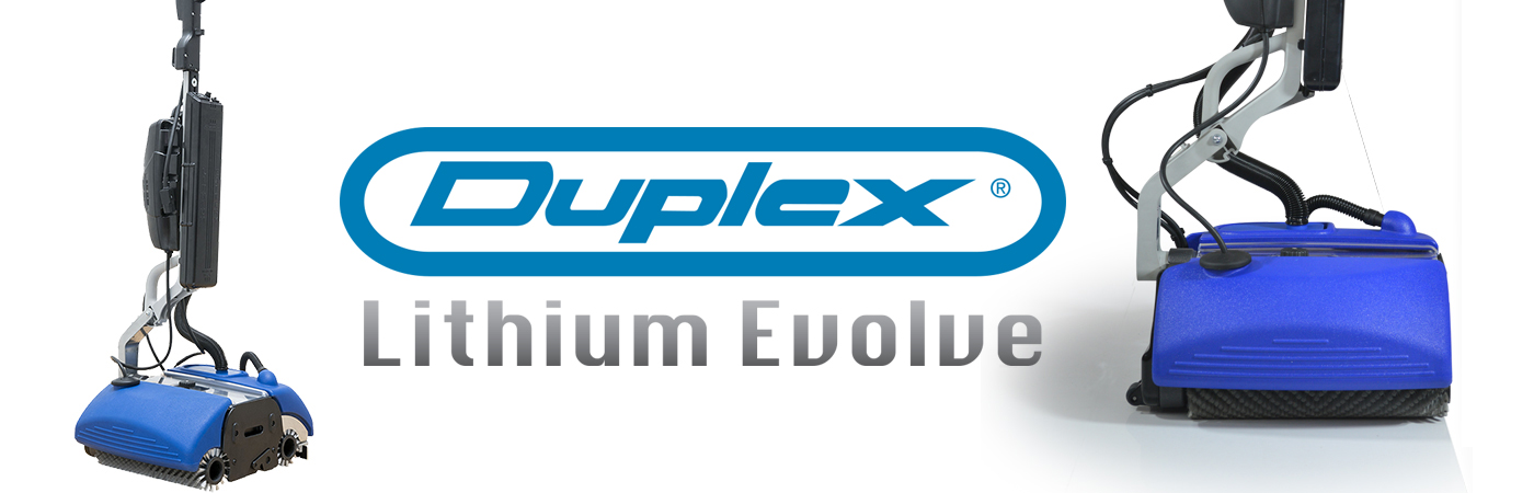 Unique features of Duplex 280 battery, the first kind of battery operated, cordless floor cleaning equipment